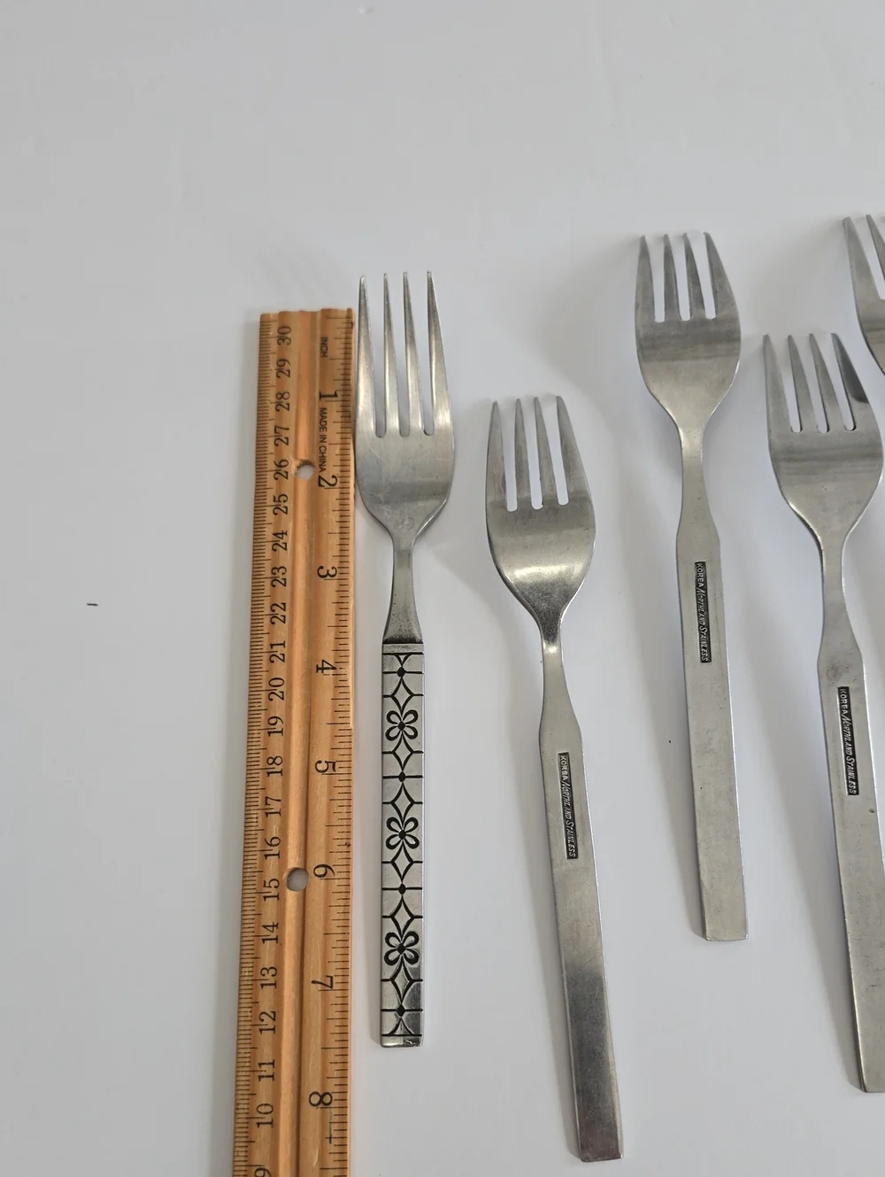 Vintage MCM Oneida Northland Stainless Set Of 7 Impulse Dinner Forks 7.5
